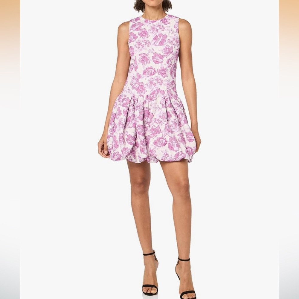 Shoshanna Purple Floral Jacquard Mini Dress NWT